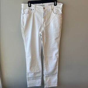 J. Crew NWT Vintage Slim Straight 9" Women's White Jeans 30